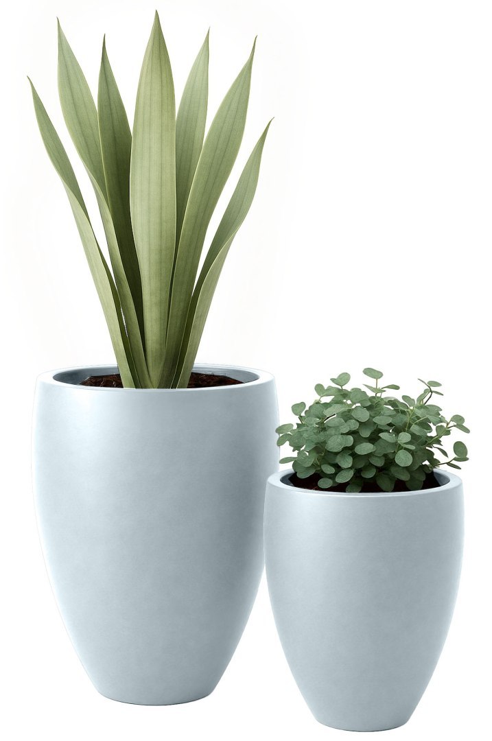 Donice ogrodowe szare 2 sztuki z Fiberclay