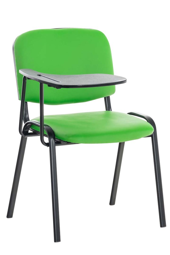 Krzesło konferencyjne z pulpitem składanym Ken ekoskóra zielone
