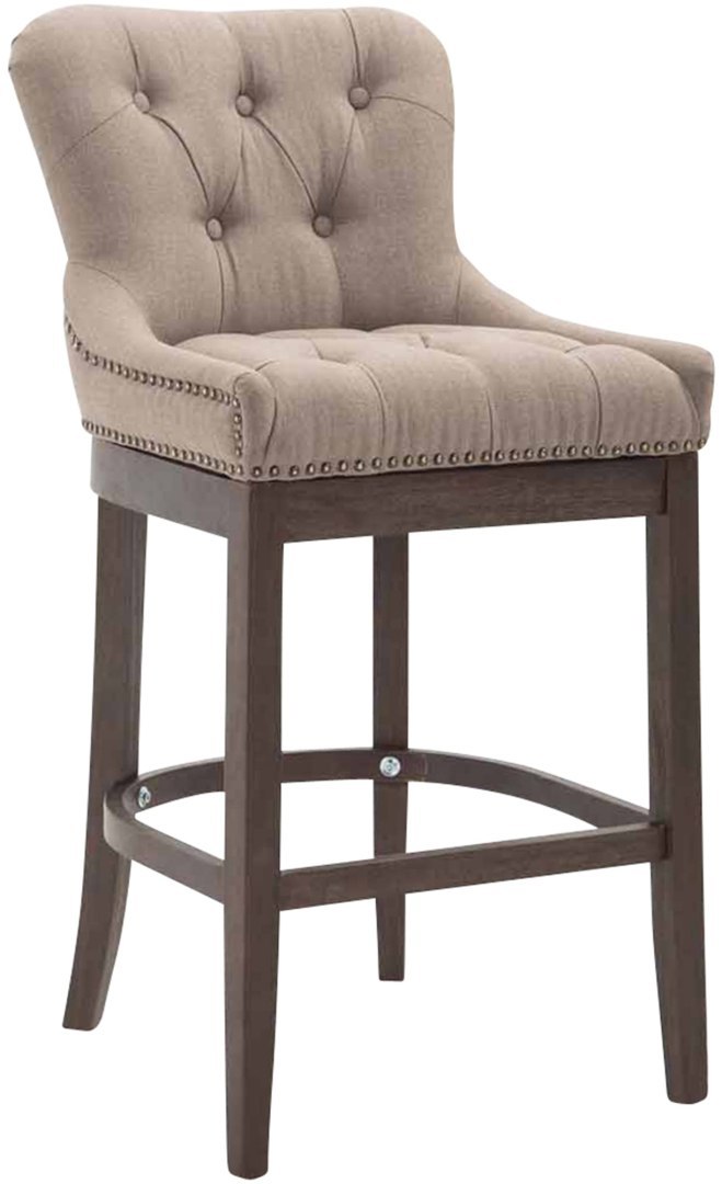 Hoker barowy Lakewood taupe, materiał: tkanina, wysokość siedziska 74 cm