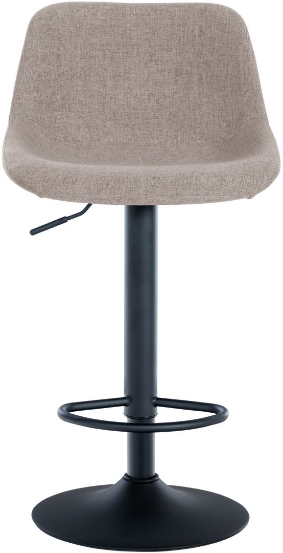 Hoker barowy Loft w kolorze taupe z tkaniny - 2 sztuki