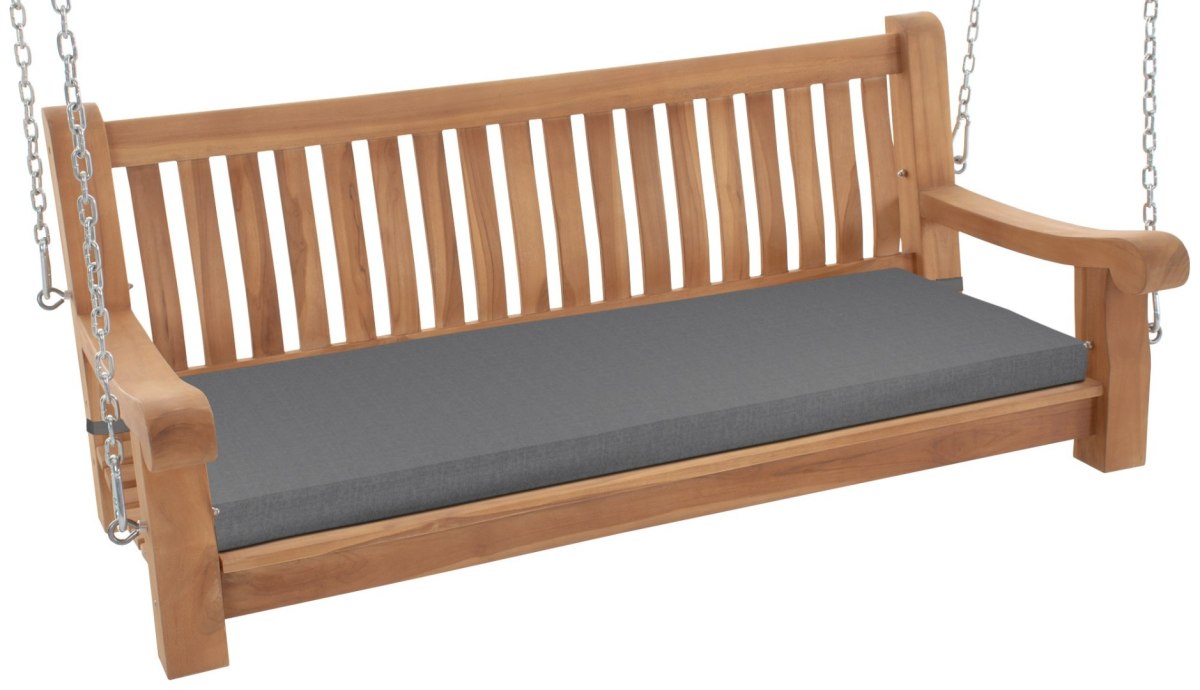 Huśtawka ogrodowa Joyce z poduszką 150 cm teak ciemnoszara