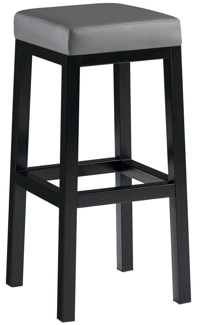Hoker barowy Taylor z ekoskóry szary 83 cm