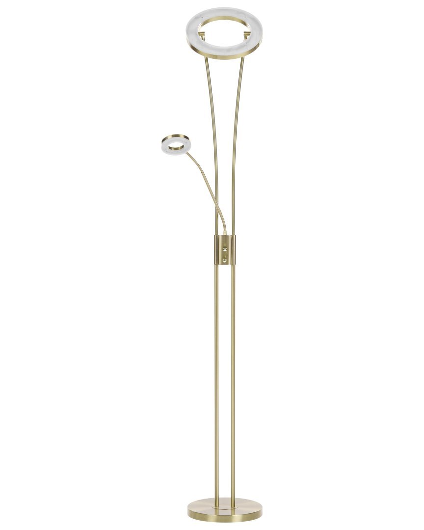 Lampa podłogowa LED KENNET Ze ściemniaczem Metal Mosiężny