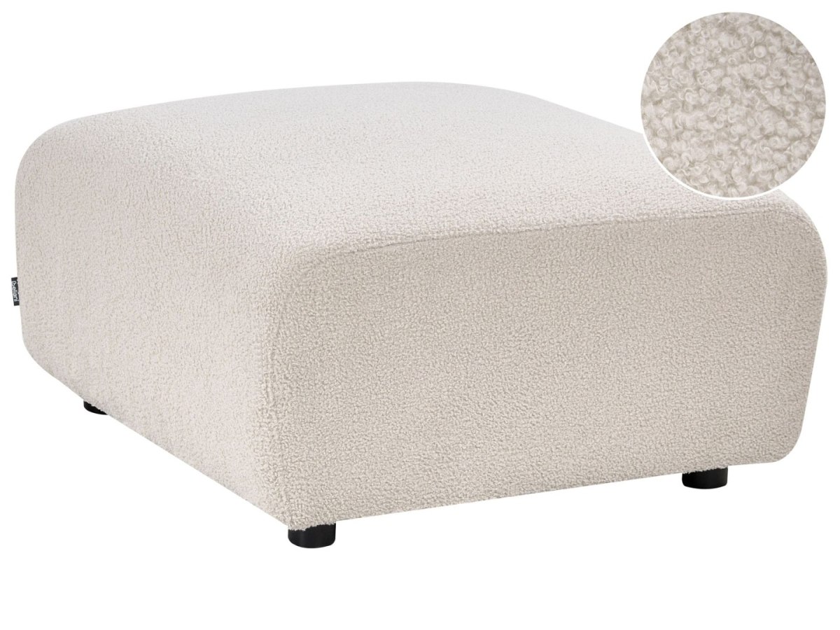 Otomana KIVVIK Boucle Złamana biel