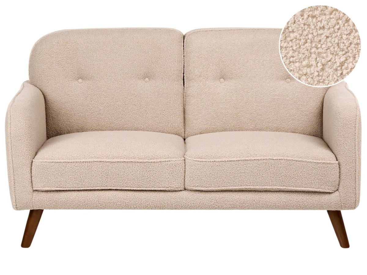 Sofa dla 2 osób ETTRUM Boucle Beżowy