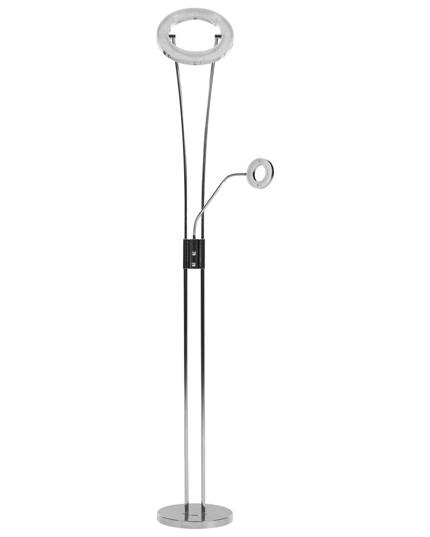 Lampa podłogowa LED KENNET Ze ściemniaczem Metal Srebrny