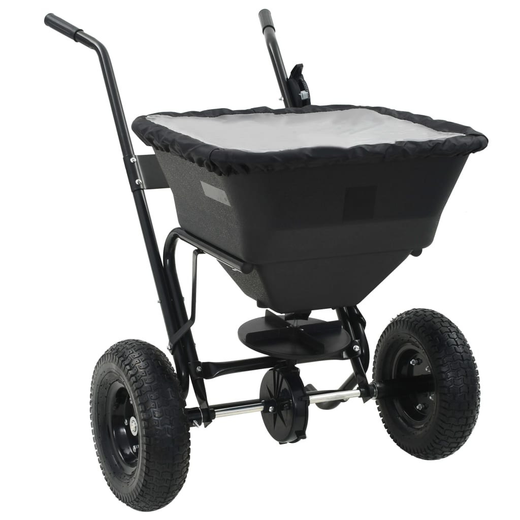 Rozsiewacz do soli, pchany, PVC i stal, 45 L, 106 x 73 x 76 cm