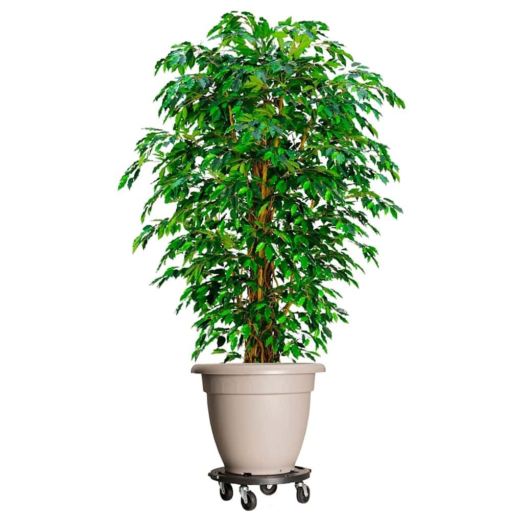 Podstawka pod donicę, z kółkami, średnica 40 cm, czarna, 275 kg