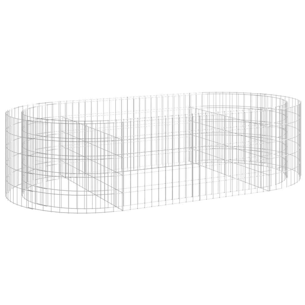 Podwyższona donica gabionowa galwanizowane żelazo 200x100x50 cm