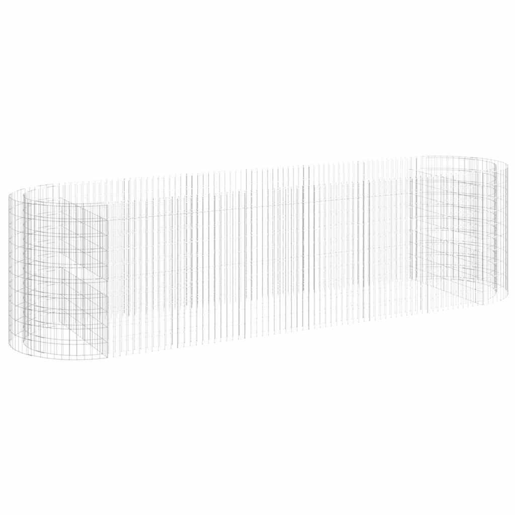 Podwyższona donica gabionowa galwanizowane żelazo 400x100x100cm