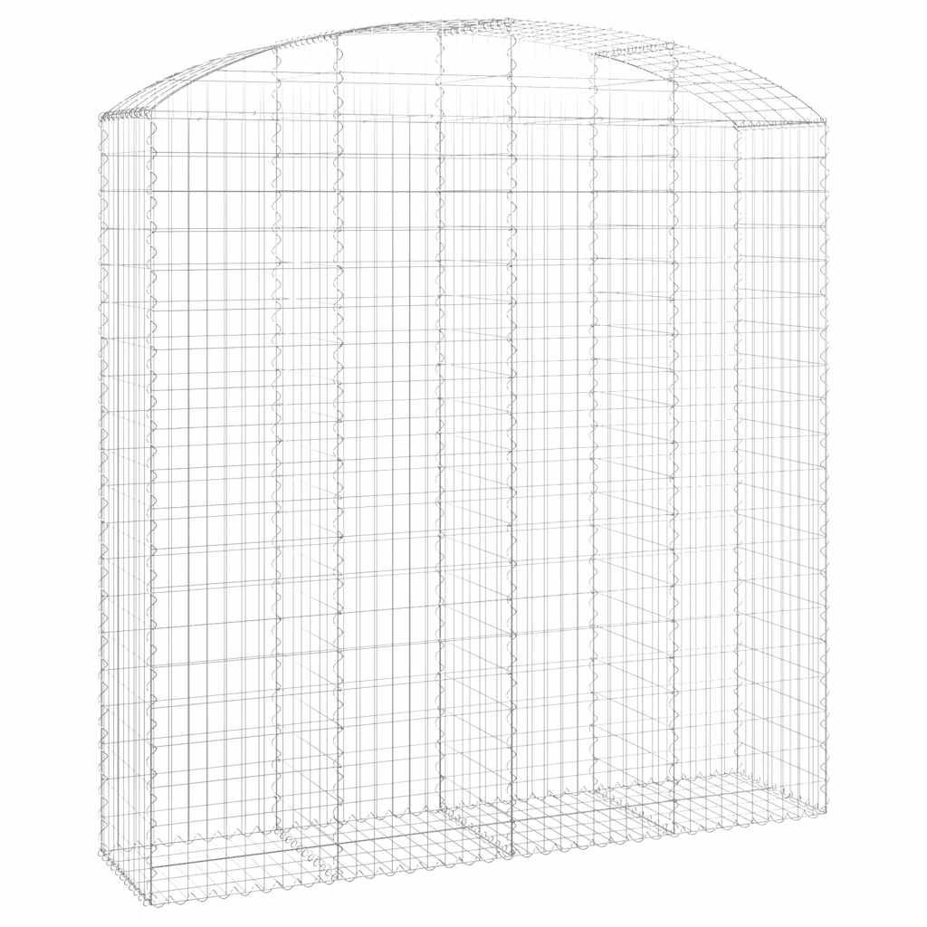 Łukowaty kosz gabionowy 200x50x200/220 cm, galwanizowane żelazo