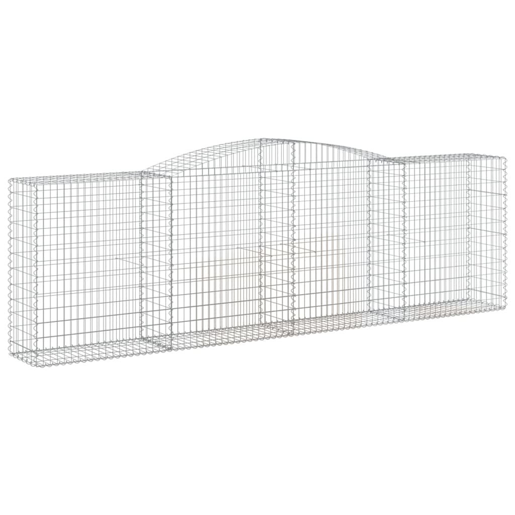 Łukowaty kosz gabionowy 400x50x120/140 cm, galwanizowane żelazo