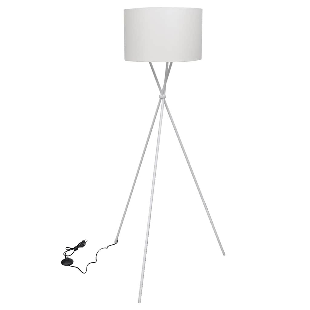 Lampa podłogowa na trójnogu, biała, 139 cm
