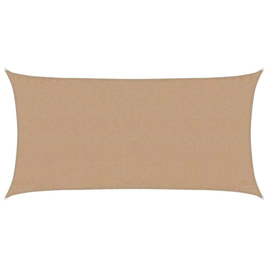Żagiel przeciwsłoneczny, 160 g/m², kolor taupe, 3x6 m, HDPE