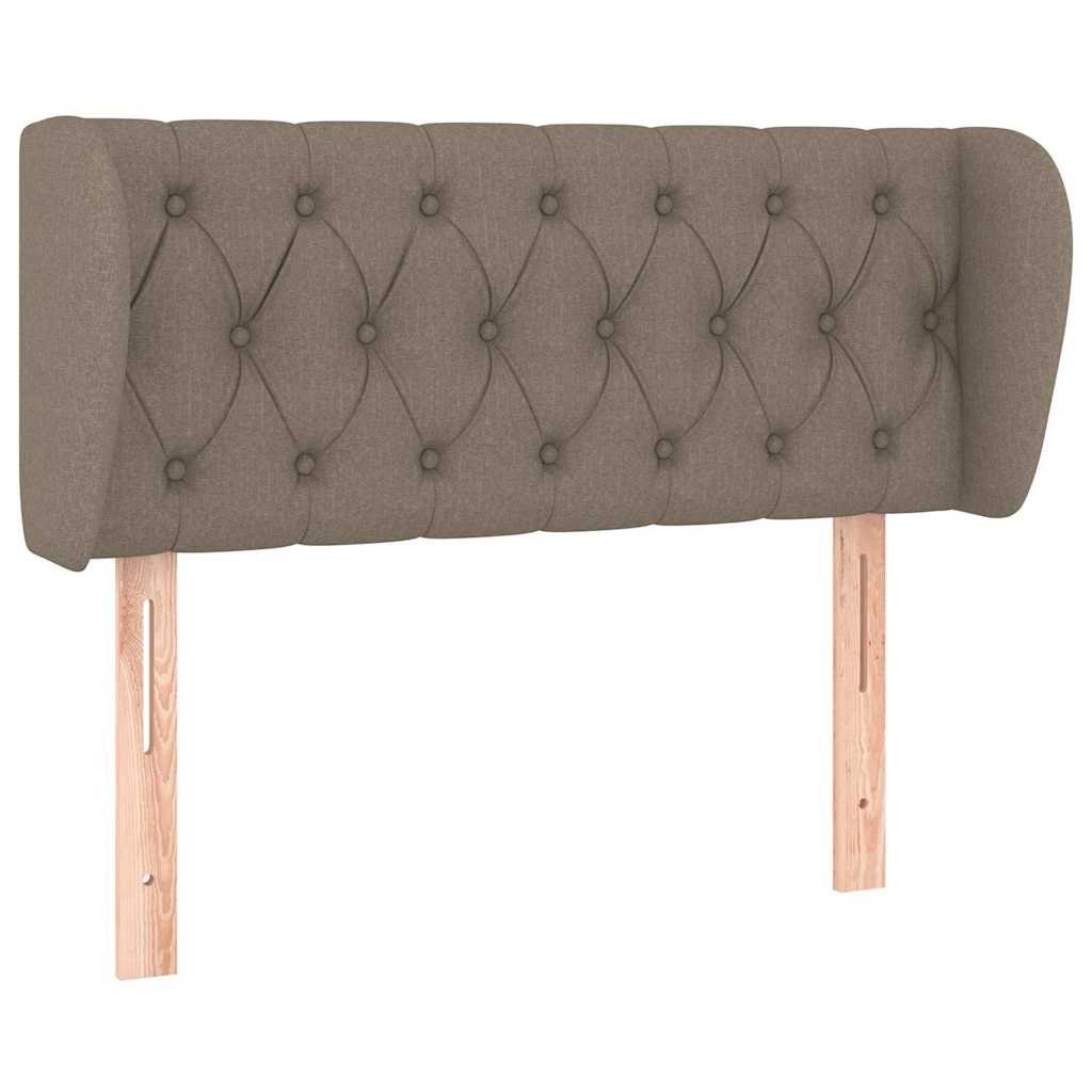 Zagłówek uszak, taupe, 93x23x78/88 cm, tkanina