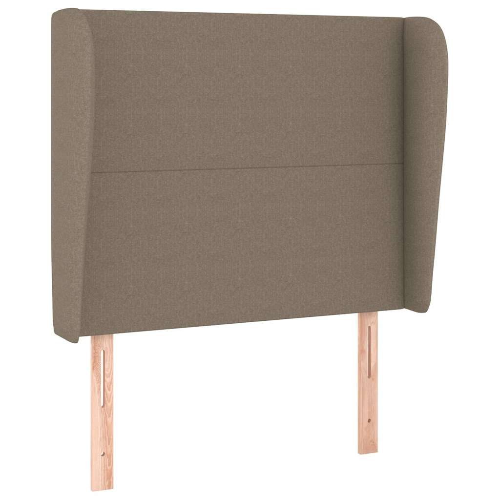 Zagłówek uszak, taupe, 93x23x118/128 cm, tkanina