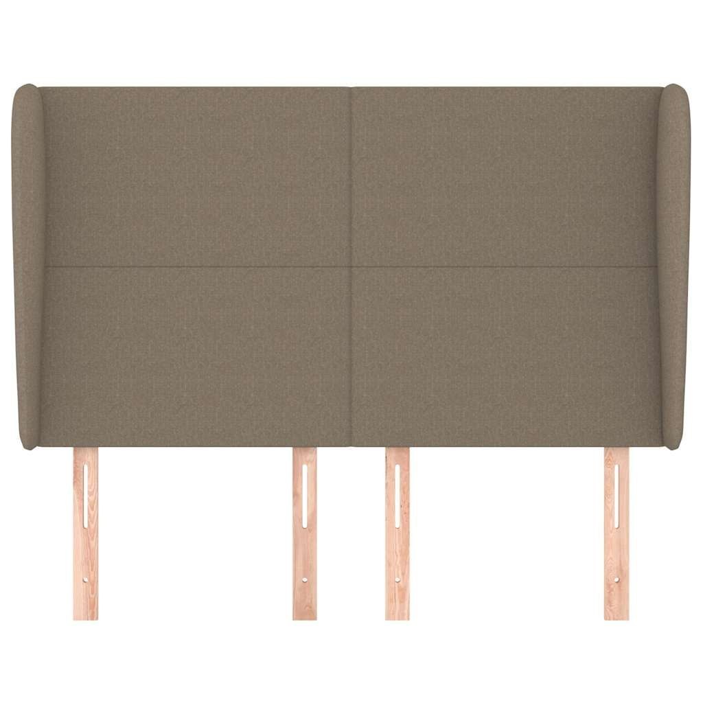Zagłówek uszak, taupe, 147x23x118/128 cm, tkanina