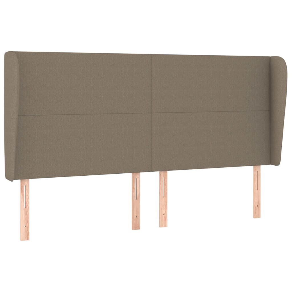 Zagłówek uszak, taupe, 183x23x118/128 cm, tkanina