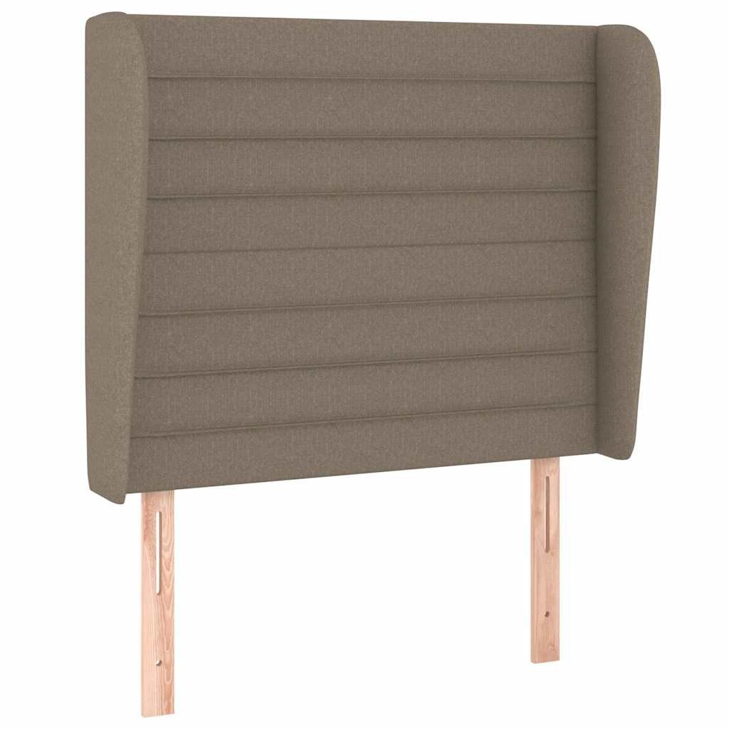 Zagłówek uszak, taupe, 103x23x118/128 cm, tkanina