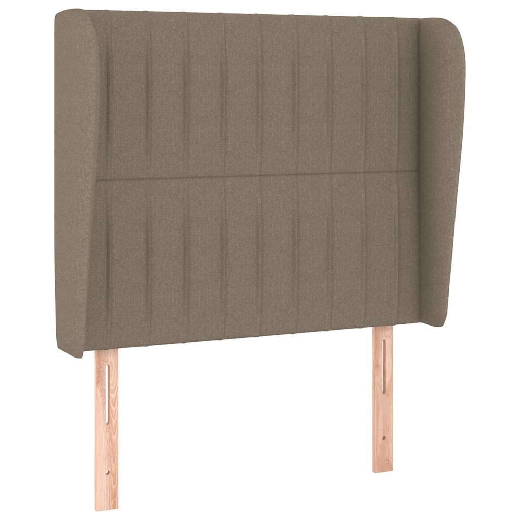 Zagłówek uszak, taupe, 103x23x118/128 cm, tkanina
