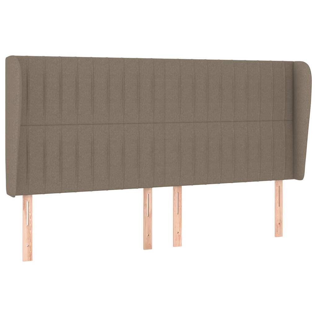 Zagłówek uszak, taupe, 203x23x118/128 cm, tkanina