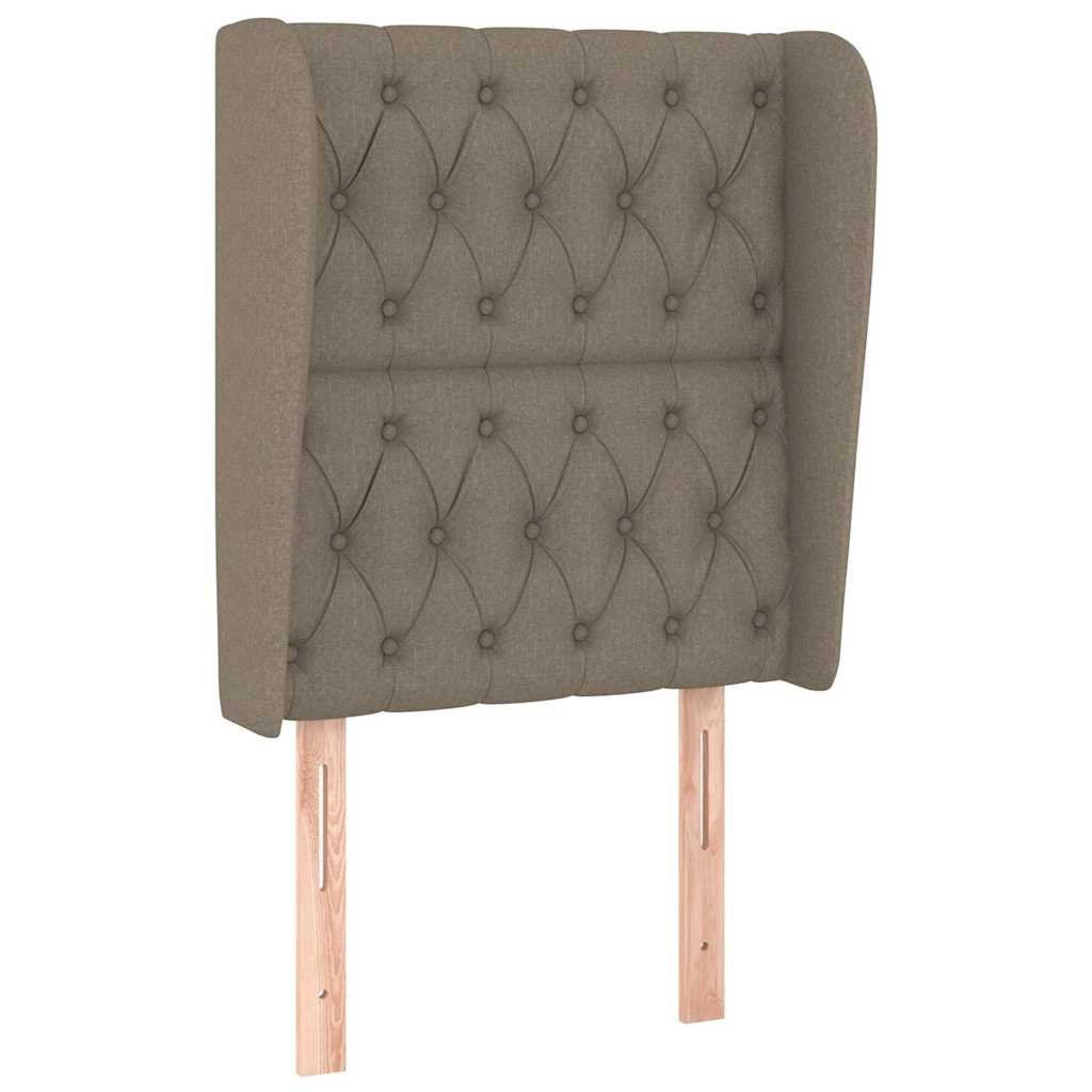 Zagłówek uszak, taupe, 83x23x118/128 cm, tkanina