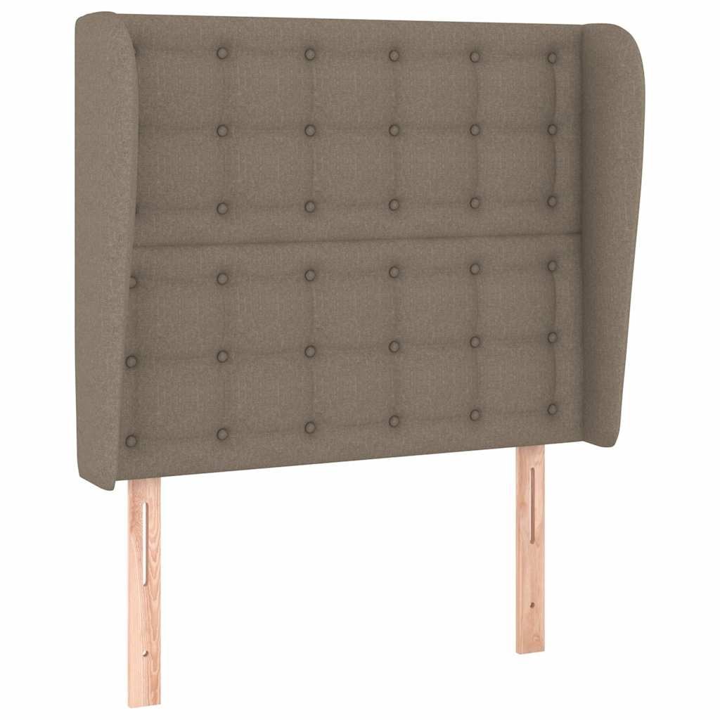 Zagłówek uszak, taupe, 83x23x118/128 cm, tkanina