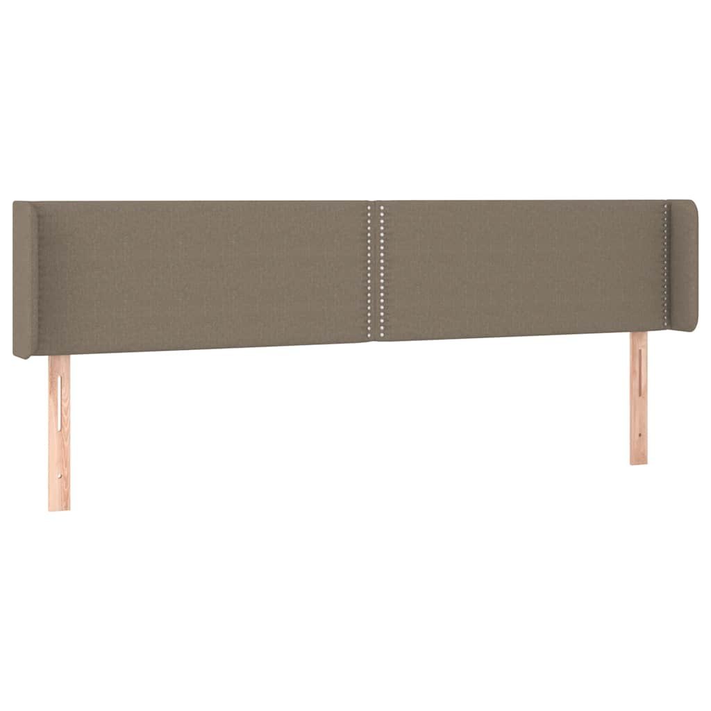 Zagłówek uszak, taupe, 203x16x78/88 cm, tkanina