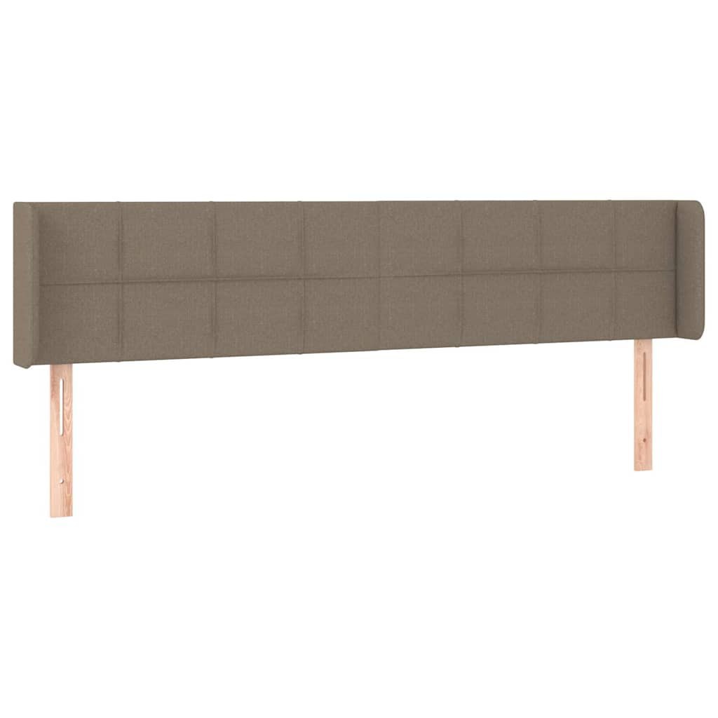 Zagłówek uszak, taupe, 183x16x78/88 cm, tkanina