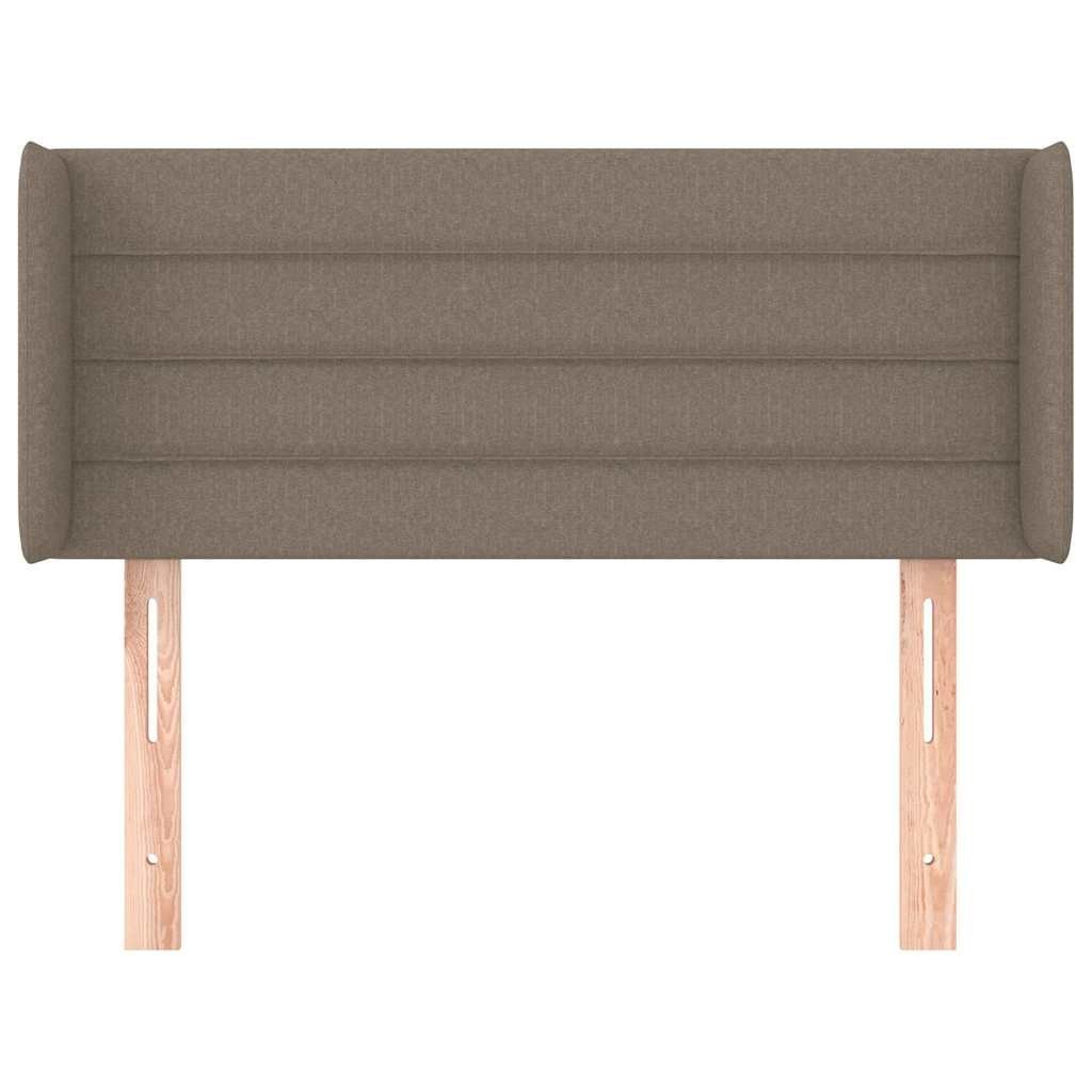 Zagłówek uszak, taupe, 83x16x78/88 cm, tkanina
