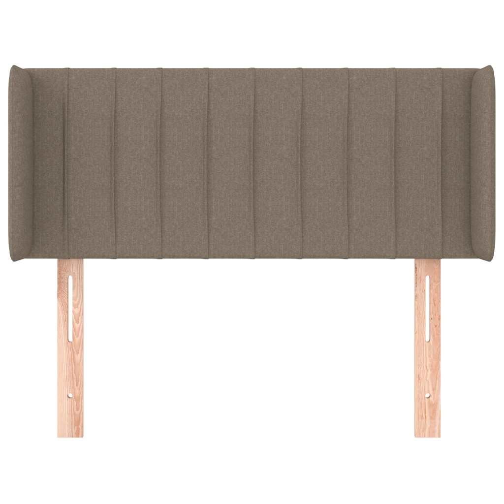 Zagłówek uszak, taupe, 83x16x78/88 cm, tkanina