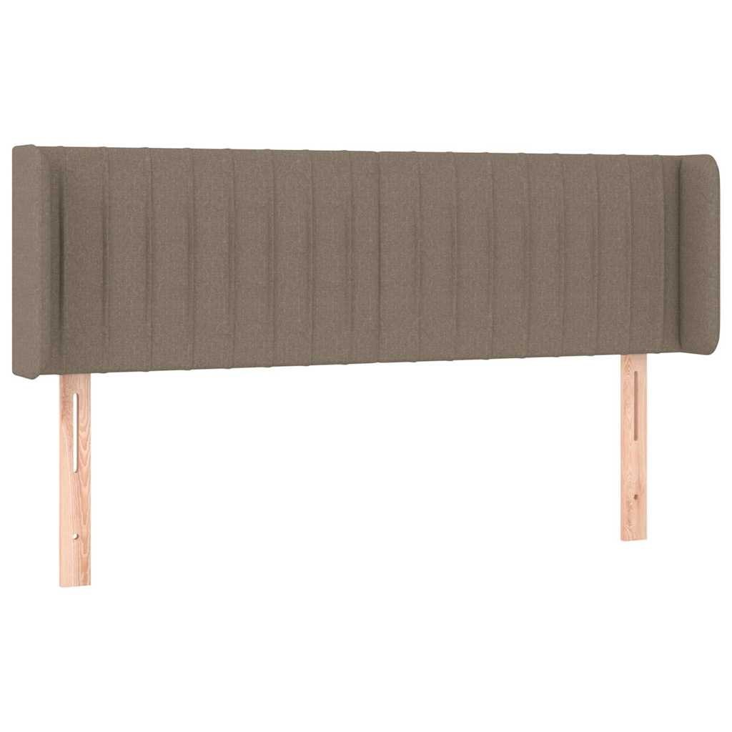 Zagłówek uszak, taupe, 147x16x78/88 cm, tkanina