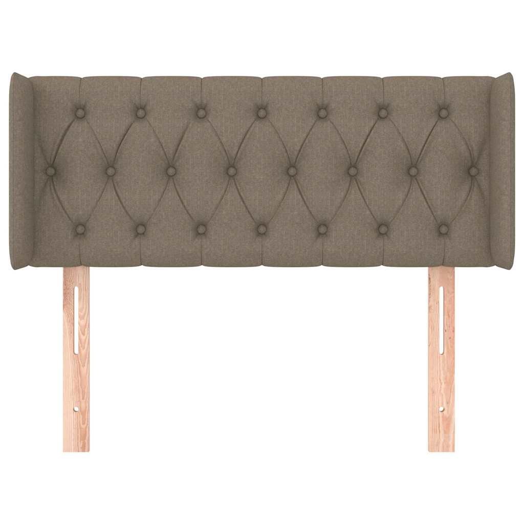 Zagłówek uszak, taupe, 93x16x78/88 cm, tkanina
