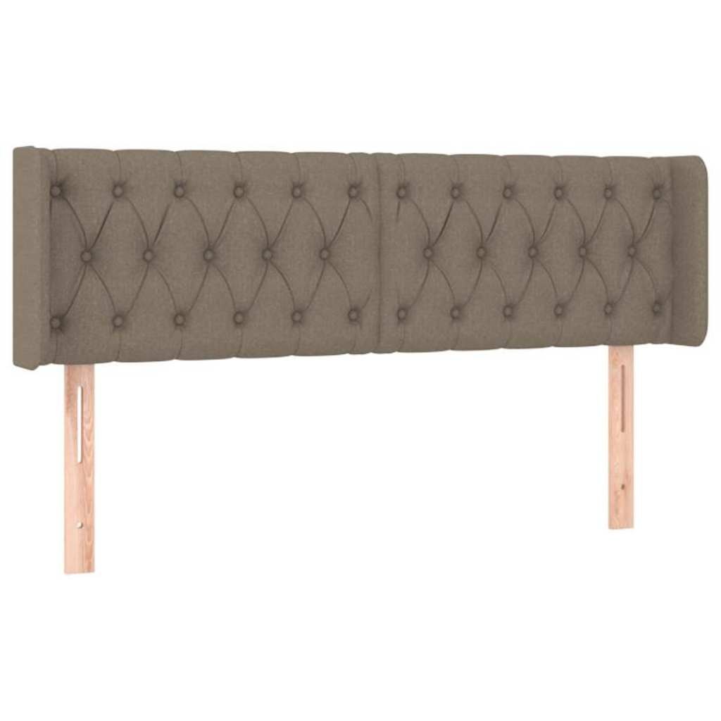 Zagłówek uszak, taupe, 163x16x78/88 cm, tkanina