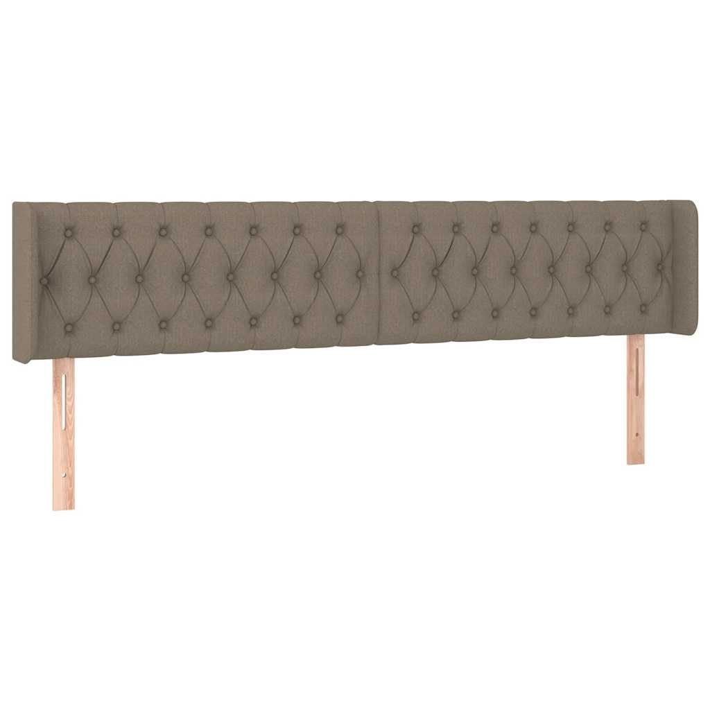 Zagłówek uszak, taupe, 203x16x78/88 cm, tkanina