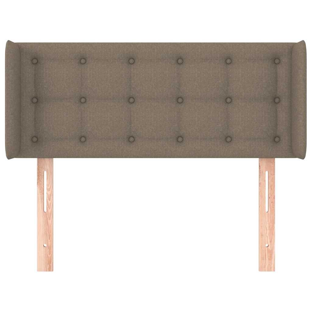 Zagłówek uszak, taupe, 103x16x78/88 cm, tkanina