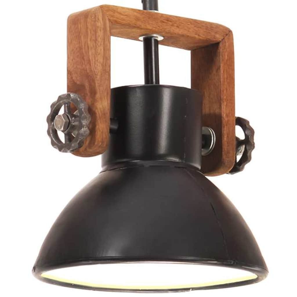 Industrialna lampa wisząca, 25 W, czarna, okrągła, 19 cm, E27