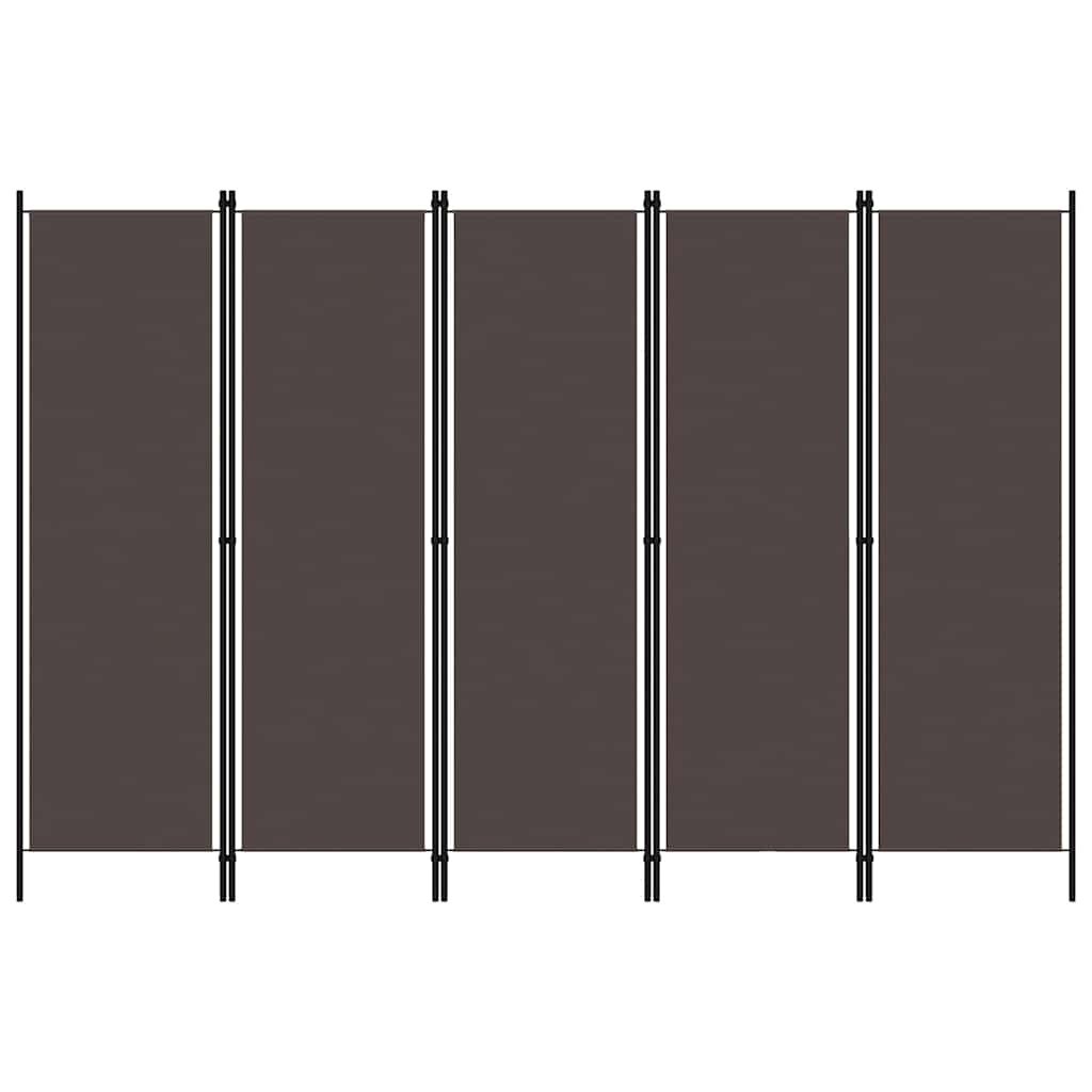 Parawan 6-panelowy, brązowy, 300 x 180 cm