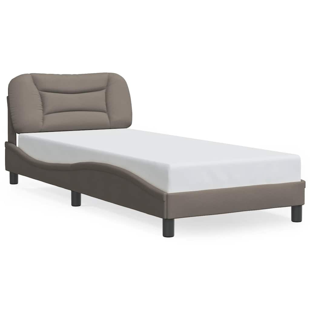Rama łóżka bez materaca Hvar Taupe 80x200 cm Tkanina