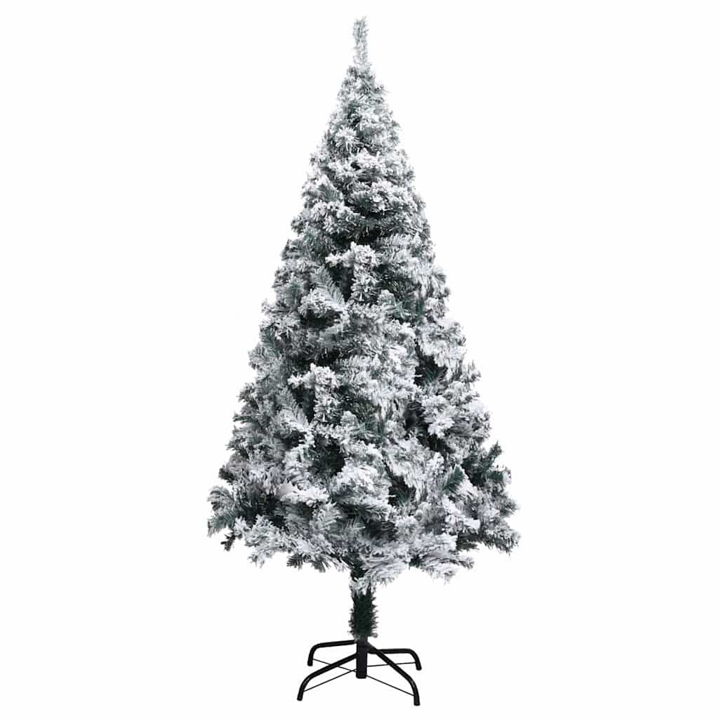 Sztuczna choinka, ośnieżona, zielona, 150 cm, PVC