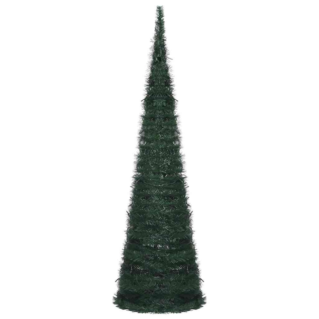 Sztuczna choinka z girlandy z lampkami, zielona, 150 cm