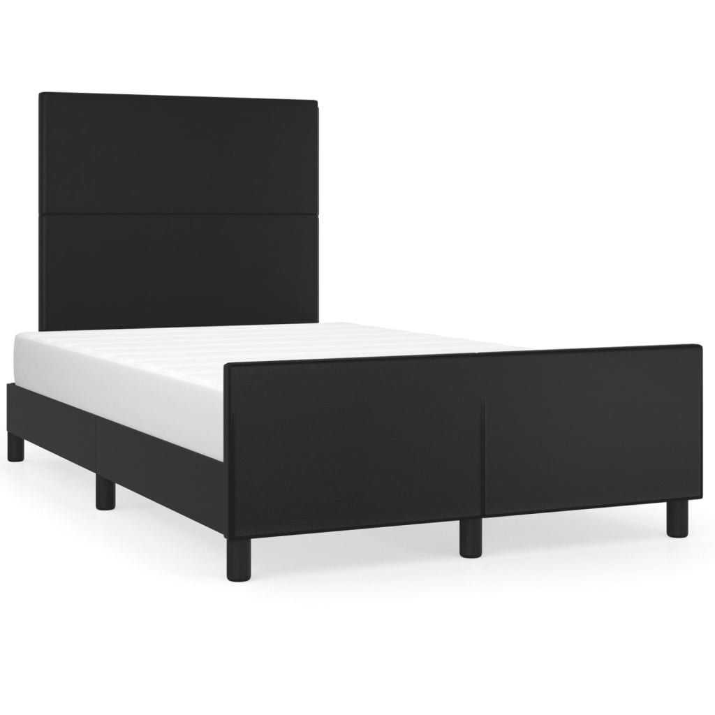 Rama łóżka bez materaca Brązowa 120x190 cm Skóra ekologiczna