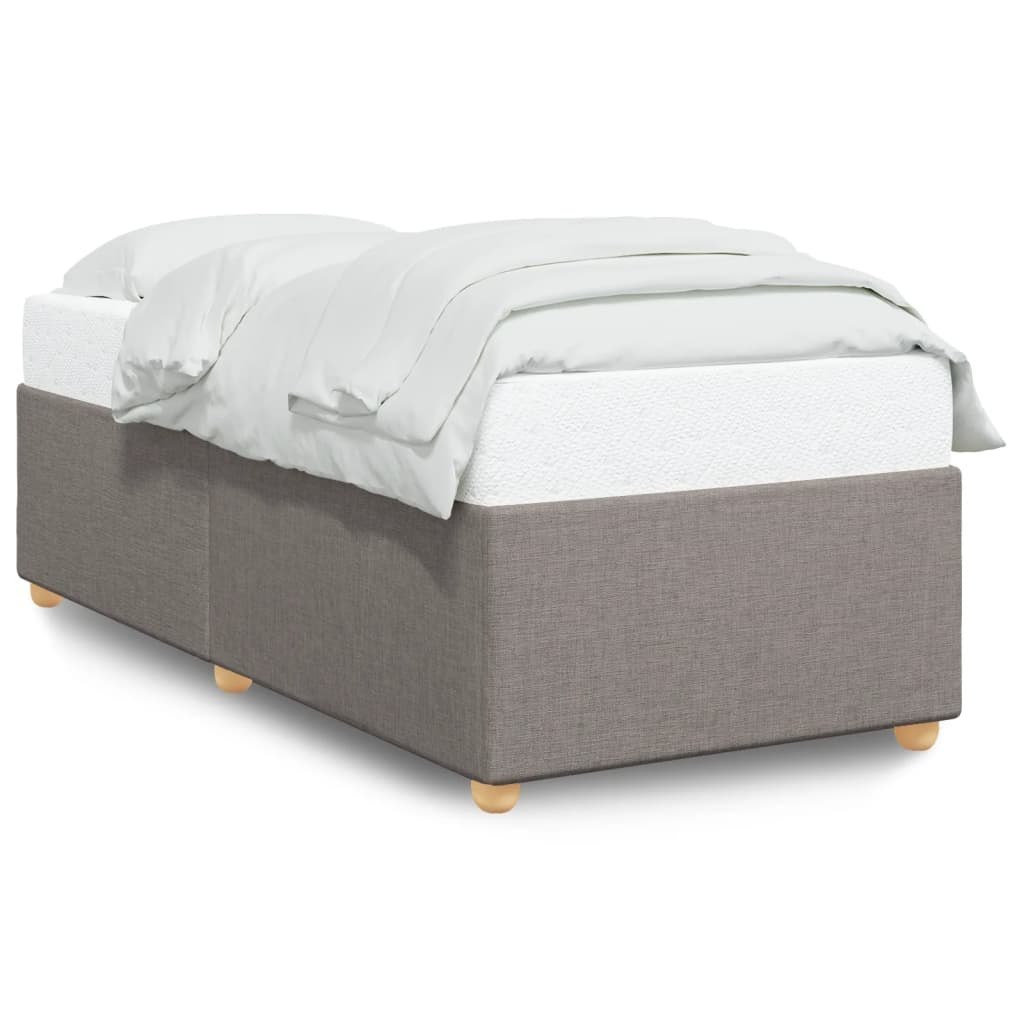 Rama łóżka bez materaca Taupe 90x190 cm Tkanina