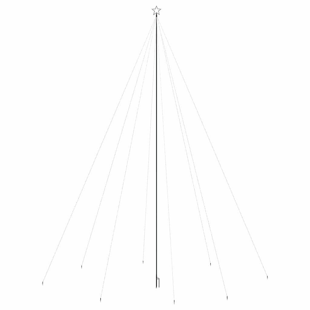 Choinka LED do wewnątrz na zewnątrz 1300 diod LED Zimna biel 8m