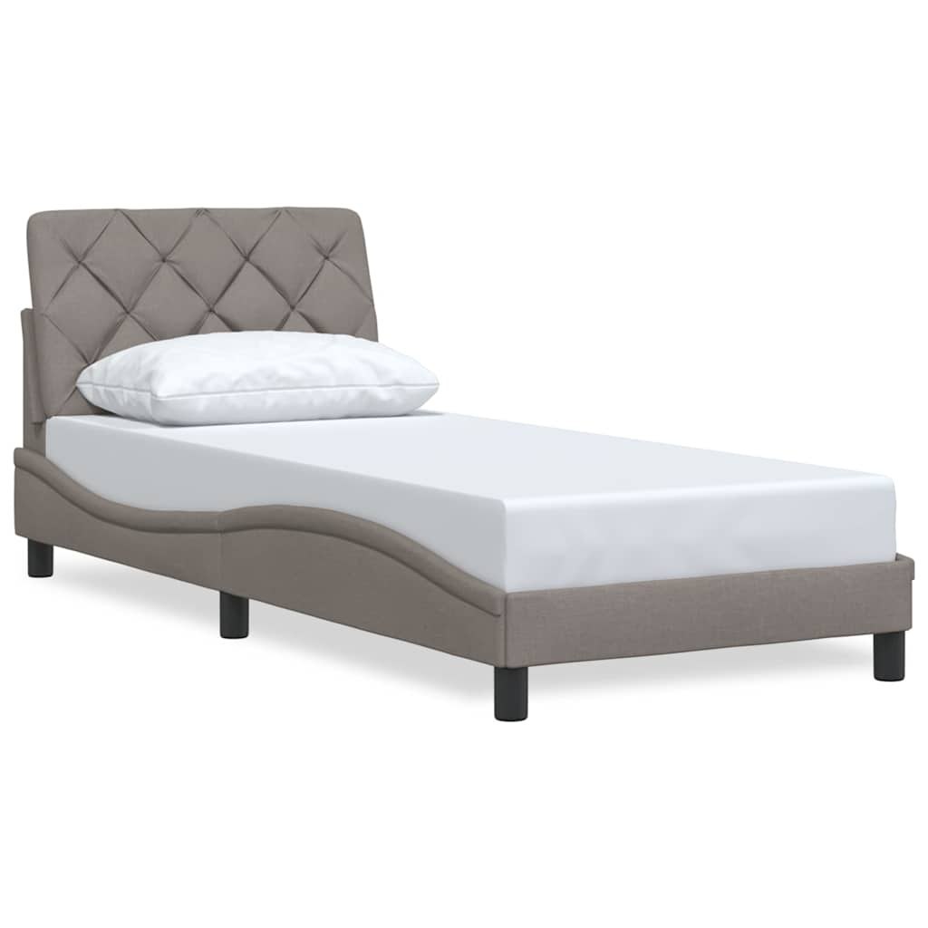 Rama łóżka bez materaca Taupe 80x200 cm Tkanina