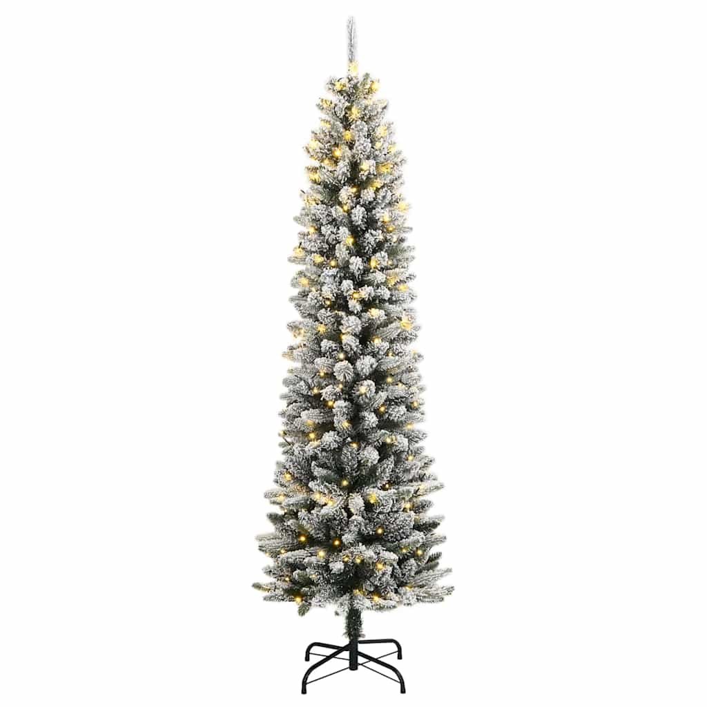 Sztuczna choinka, ośnieżona, 150 lampek LED, 120 cm