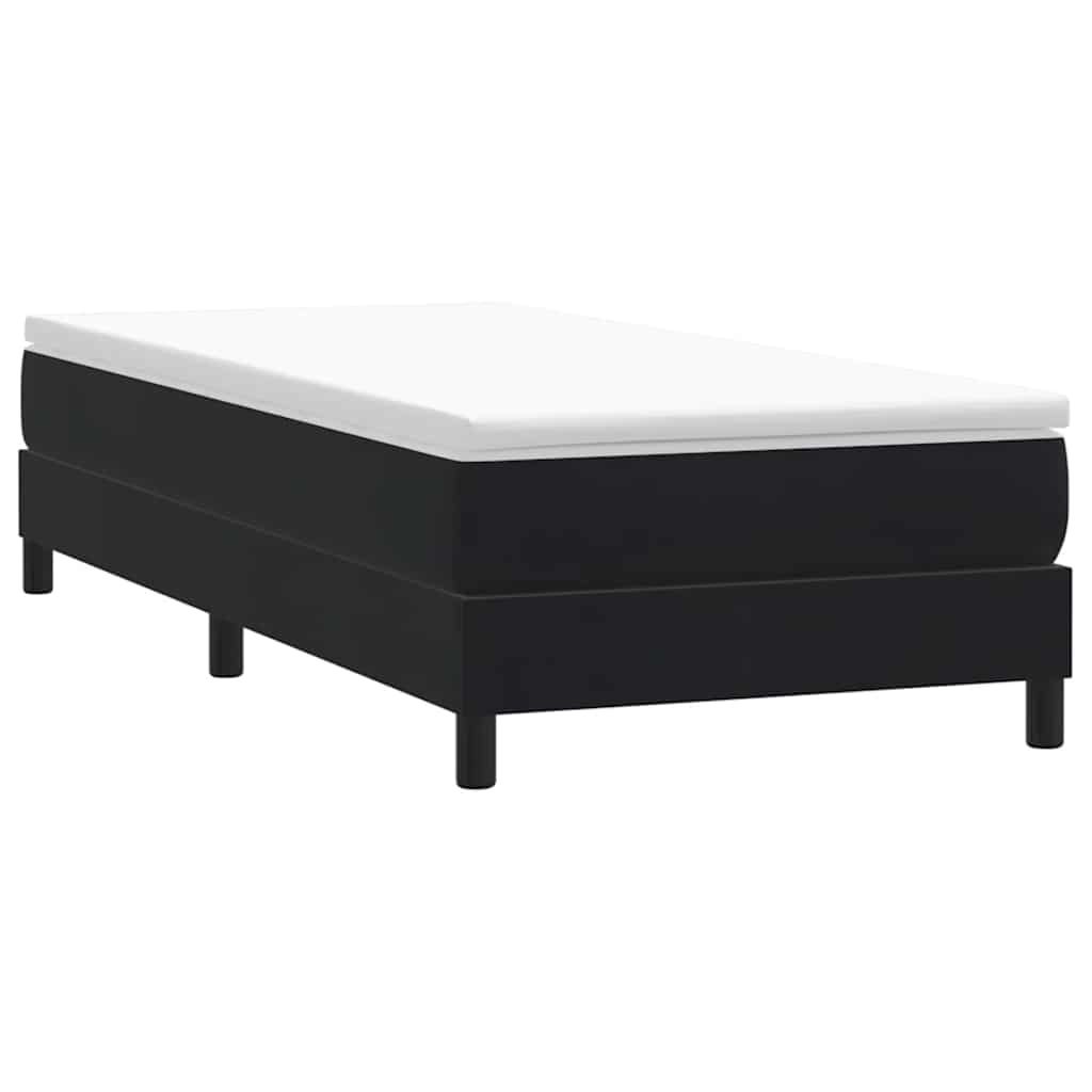 Łóżko Box Spring bez materaca Czarne 80x210 cm Aksamit