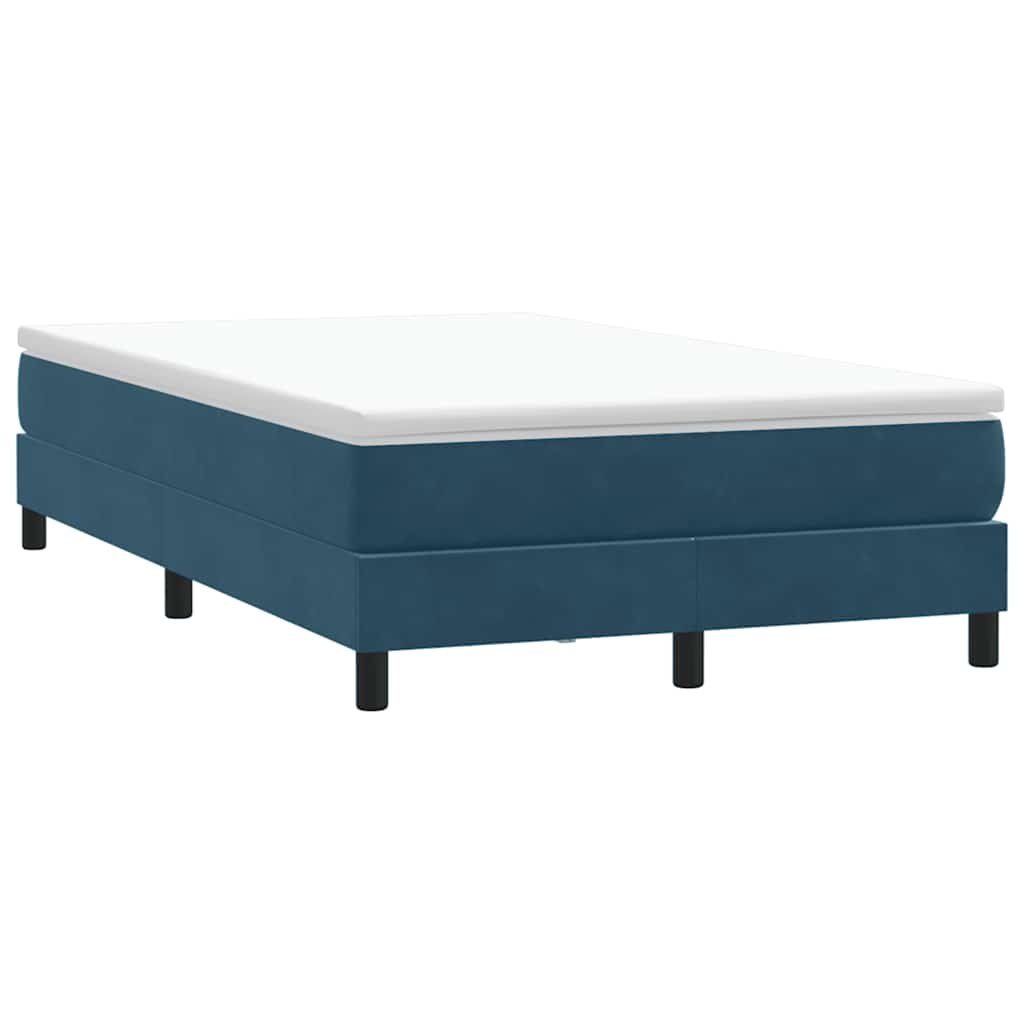 Łóżko typu Box Spring bez materaca Ciemnoniebieskie 120x210 cm