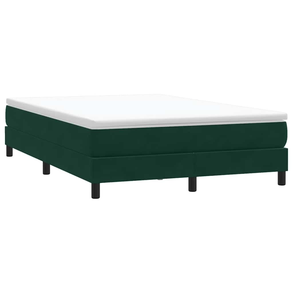 Łóżko typu Box Spring bez materaca Ciemnozielone 160x210 cm