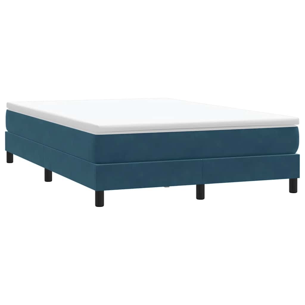 Łóżko typu Box Spring bez materaca Ciemnoniebieskie 160x210 cm